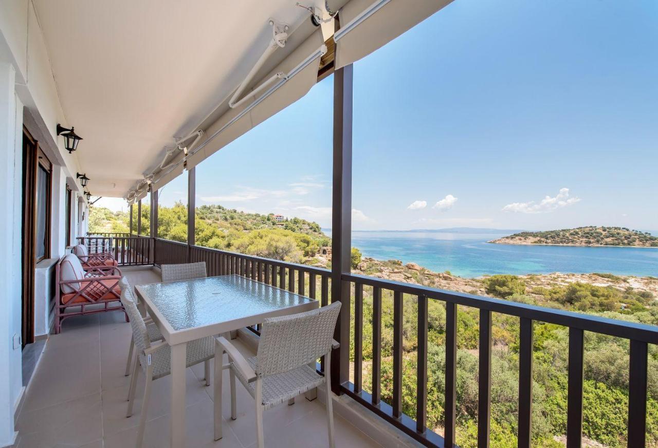 Nereus & Oceanus Beachfront Apartments, Lagonisi Beach #Feelslikehome أورموس باناجياس المظهر الخارجي الصورة