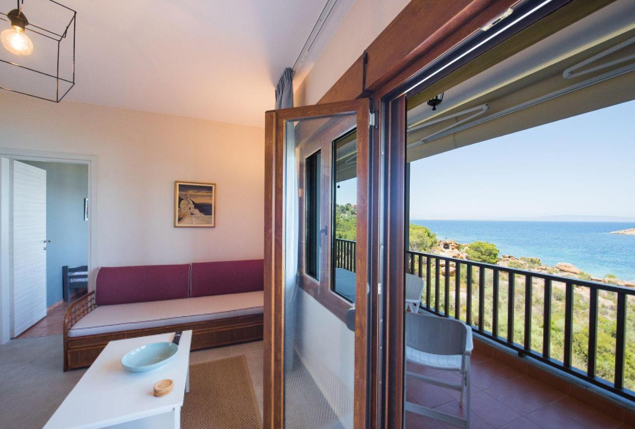 Nereus & Oceanus Beachfront Apartments, Lagonisi Beach #Feelslikehome أورموس باناجياس المظهر الخارجي الصورة